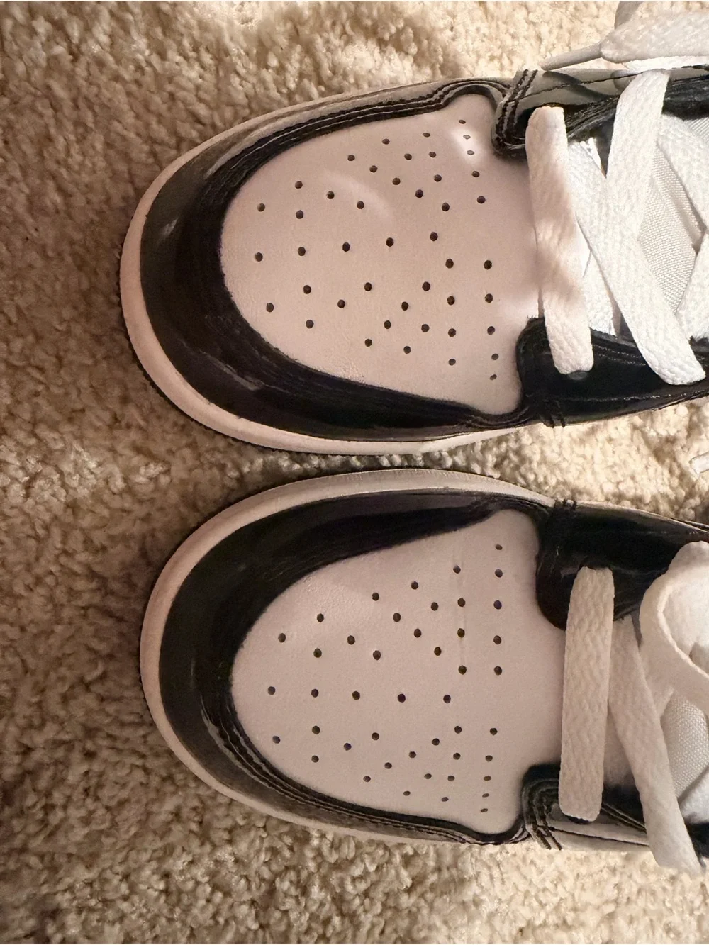 Jordan High-Top Sneakers - White Black Gold